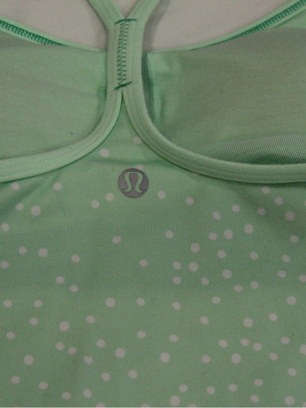 lululemon athletica Mint Green Polka Dot Racerback Tank